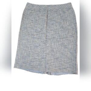 ANN TAYLOR Light blue, tweed pencil skirt size 10